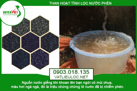Than hoạt tính lọc nước phèn – Than lọc nước phèn Vật liệu lọc Xuyên Việt