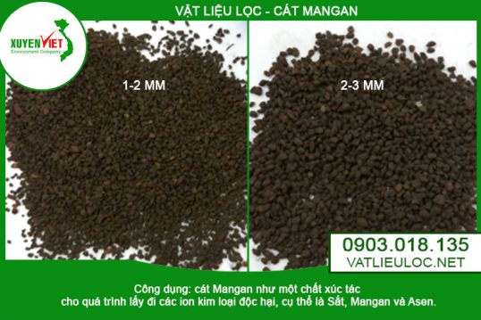 Cát mangan lọc nước phèn| Cát Mangan khử sắt chất lượng – Vật liệu lọc